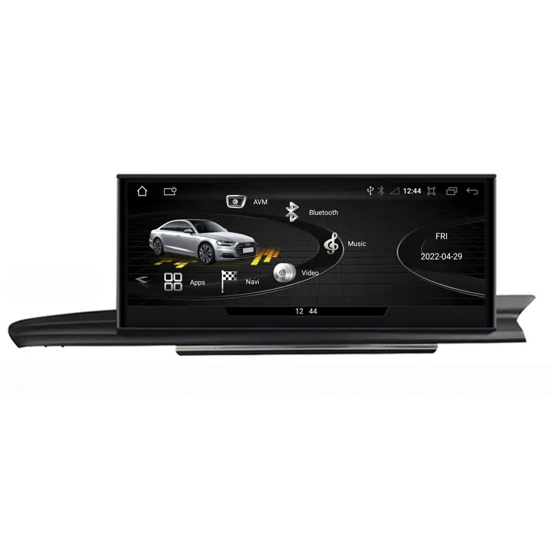 Monitor Multimedia mobil Apple, 12.3 ''untuk Audi A6 c7 A7 2012 - 2019 Aksesori Auto Radio