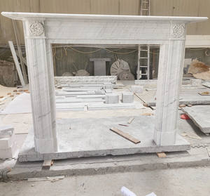 精炼石材供应批发现代定制天然雕刻砂岩壁炉 - Product Image 3