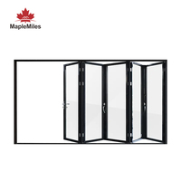 Maplemiles Accordéon Porte pliante en verre Aluminium Patio Portes pliantes Aluminium Porte pliante en verre