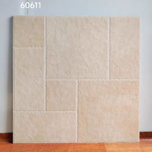 Carreaux de grain de bois de parquet français rétro doux-brillant 600X600, carreaux de sol antidérapants pour salon et chambre à coucher, carreaux de balcon - Product Image 3