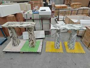 Mármol Natural Calacatta <span class=keywords><strong>Viola</strong></span> de Alta Calidad, Moderno, Pulido, Diseño Personalizado, Duradero, Consola Lateral para Sala de Estar - Product Image 5