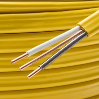 Câble électrique en cuivre massif plat isolé PVC, norme ASTM, pour bâtiments résidentiels, NM-B 12-2 600V 2 4 6 8 10 12 14 16 AWG