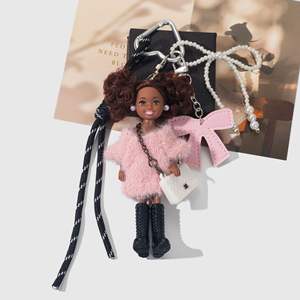 Accesorio de Bolso HECION, Lindo y Moderno, Muñeca <span class=keywords><strong>Kelly</strong></span>, Llavero con Lazo Rosa, Amuleto de Bolso de Anime y Dibujos Animados - Product Image 3