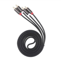 Câble audio électronique de haute qualité, neuf, 2 RCA mâles vers 2 RCA mâles, double fiches RCA plaquées or, gaine en PVC, pour home cinéma