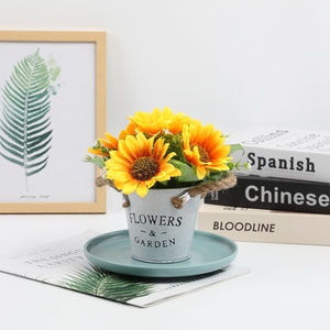 <span class=keywords><strong>H457</strong></span> Vente en gros de plantes artificielles en pot, tournesols, violets et lavande pour la décoration de la maison, la chambre à coucher et les bureaux - Product Image 3