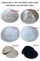 Kipá Verde Salvia con Logotipo Personalizado, Kippot Personalizadas con Forro Floral Botánico para Bar Mitzvah, Recuerdo, Accesorio Ritual