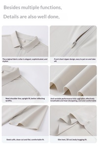 เสื้อกอล์ฟแขนสั้นผู้ชาย ผ้าไนลอนแห้งเร็ว ต้านเชื้อแบคทีเรีย 7A คุณภาพสูง ปักลายอย่างดี ทอแบบถัก ทึบเนื้อผ้า ใส่สบาย - Product Image 6