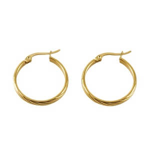 ZOGXIN Gold Hoop Earrings Geometric Round Shape For Women Gift Jewelry - Product Image 5