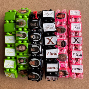 Đàn hồi gỗ Vòng đeo tay Acrylic kinh Mân Côi <span class=keywords><strong>Bangle</strong></span> với khách hàng của hình ảnh & Epoxy trên gỗ biểu tượng Vòng đeo tay khắc logo chấp nhận được - Product Image 4