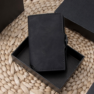 Casekey Vintage Style PU Leather Credit Card <b>Holder</b> RFID Blocking Leather <b>Wallet</b> Portable Automatic Pop up Card <b>Holder</b> - Product Image 5