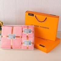 Serviette de bain absorbante douce en molleton de corail 3 pièces à prix abordable coffret cadeau serviette de bain en microfibre velours corail pour adultes