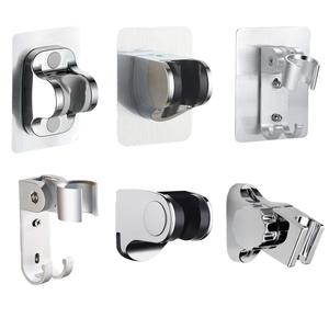 Support de pomme de douche réglable universel sans perçage, accessoire de salle de bain rectangulaire plaqué - Product Image 5