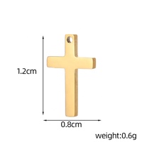 Nouveaux charms religieux tendance en acier inoxydable plaqué or 18 carats, pendentif ange, croix, mains en prière, ailes pour la création de bijoux DIY
