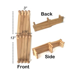 Organisation murale rustique pliable à 13 crochets avec porte-manteau en <span class=keywords><strong>bois</strong></span> mural - Product Image 5