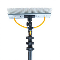 Perche télescopique en fibre de carbone à alimentation en eau pour nettoyage de vitres, avec raccords de tuyau, livraison directe usine