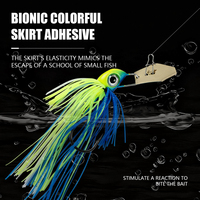 Leurre de pêche anti-herbe Chatter Bait Spinner Bait 12g/15g/20g, leurres de pêche Power Wobblers pour achigan et brochet