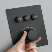 Ensemble de robinetterie de douche thermostatique certifié CE, mitigeur de bain cascade pluie, faible MOQ, fourniture directe d'usine professionnelle pour les distributeurs