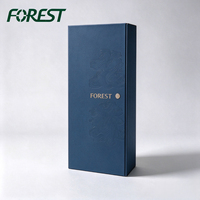 Boîte cadeau de thé rigide personnalisée Forest Packing, style livre, avec dragon et phénix en relief 3D et estampage à chaud doré, pour cadeaux d'affaires