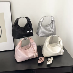 Sac à main femme en cuir PU, nouveau style 2026, fermeture éclair, design boulette tendance, sac bandoulière pour femme - Product Image 1