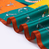 Tendance Petit 65*65cm carré Satin Soie Écharpe Coloré Imprimé Soies Bandana Mouchoirs En Soie