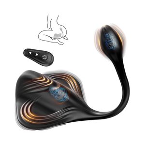 เครื่องนวดต่อมลูกหมาก, ปลั๊กทวารหนัก, ที่เสียบก้นแบบสั่น, มอเตอร์คู่, กันน้ำ, 9สปีดเม็ดเม็ดอวัยวะเพศชาย - Product Image 1