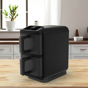 Doppia caldaia (5L + 5L) 10L Touch Screen elettrico in acciaio inox friggitrice ad aria forno con comando digitale per uso domestico commerciale - Product Image 5