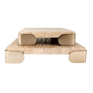 Vassoi decorativi in metallo e pietra per tavolino da caffè, decorazioni moderne per la casa, portaoggetti per gioielli, decorazioni rustiche per la casa - Product Image 2