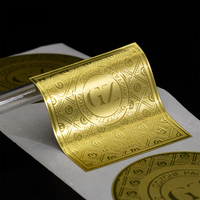 Autocollant personnalisé en vinyle imprimé feuille d'or logo découpé autocollant personnalisé étiquette cosmétique étanche UV autocollant