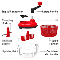 Multifunctionele Handmatige Plastic Groentesnijder Pp Materiaal Shredder Snijmachine En Chopper Voor Voedsel