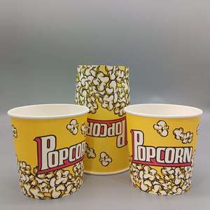 Seau en papier rond jetable personnalisable en gros de qualité alimentaire pour l'emballage de sandwichs à salade sushi - Product Image 2