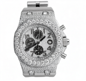 Luxury Men's Stainless Steel Sport <b>Chronograph</b> Watch 43mm Case Sapphire Crystal Analog Pointer Dial Miyota Folding Clasp - Product Image 1