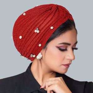 Vente chaude Femmes Space Cotton Nail Pearl Toe Cap avec noeud attaché et Hot Diamond Foulard Cap - Product Image 3