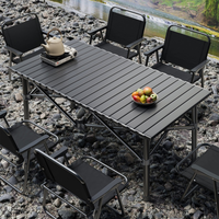Table pliante portable en acier étanche pour camping, pique-nique, jardin, parc, pêche et repas en extérieur – Grande quantité, prix bas