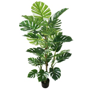 Plantes artificielles en plastique, vert Monstera, maison, jardin, salon, <span class=keywords><strong>chambre</strong></span> à coucher, balcon, décoration, plantes en plastique Tropical - Product Image 4