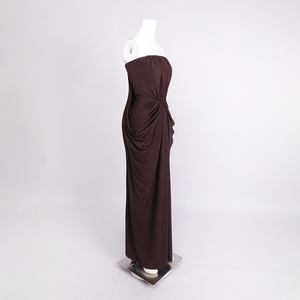 Robe longue sans bretelles Kimshein SB3766, style simple et élégant, robe de soirée formelle, robe à volants, pour banquets, tenue décontractée quotidienne - Product Image 4