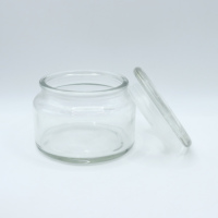 Camett Bernsteinfarbenes Glas-Kerzenglas 300/400/500ml Stumpenförmiger Halter mit Silbernem Metalldeckel für Weihnachten