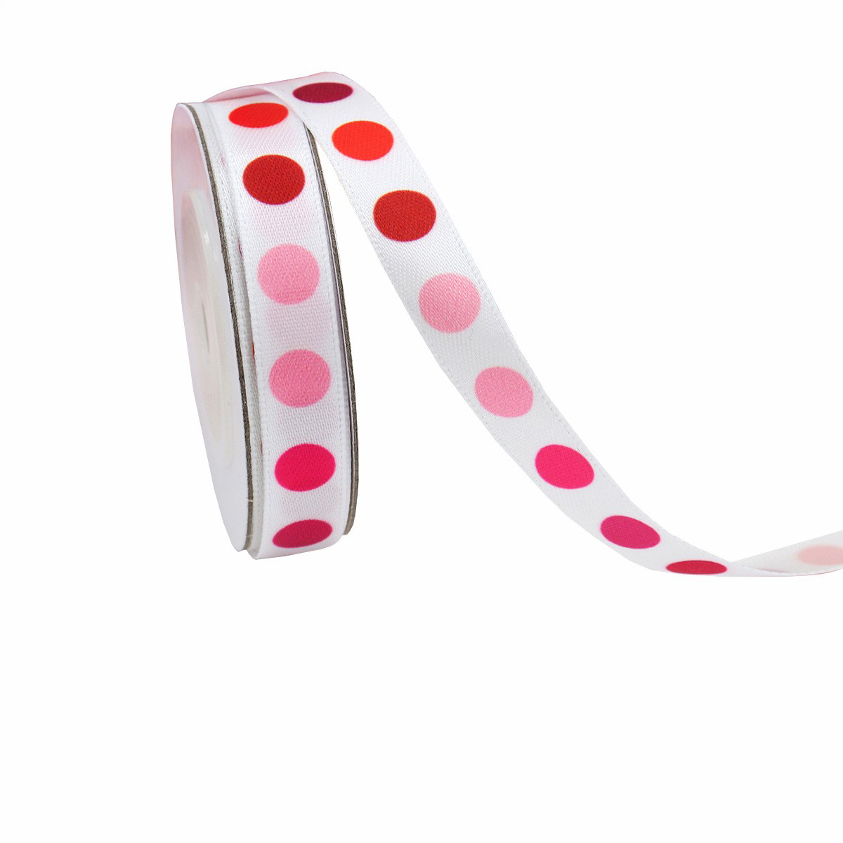 Pois blancs-rouges et roses-1 cm * 10 mètres