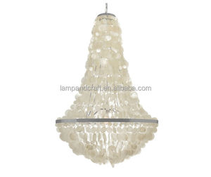 Lustre en coquille blanche naturelle pour salle à manger/salon, chambre à coucher, bureau, foyer - Product Image 1