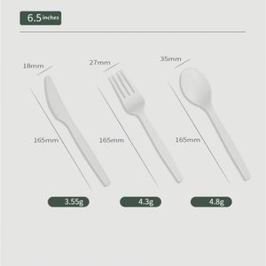 Juego de Cubiertos Desechables de Plástico PLA de Alta Calidad al por Mayor, Cuchara, Tenedor y Cuchillo Ecológicos - Product Image 5