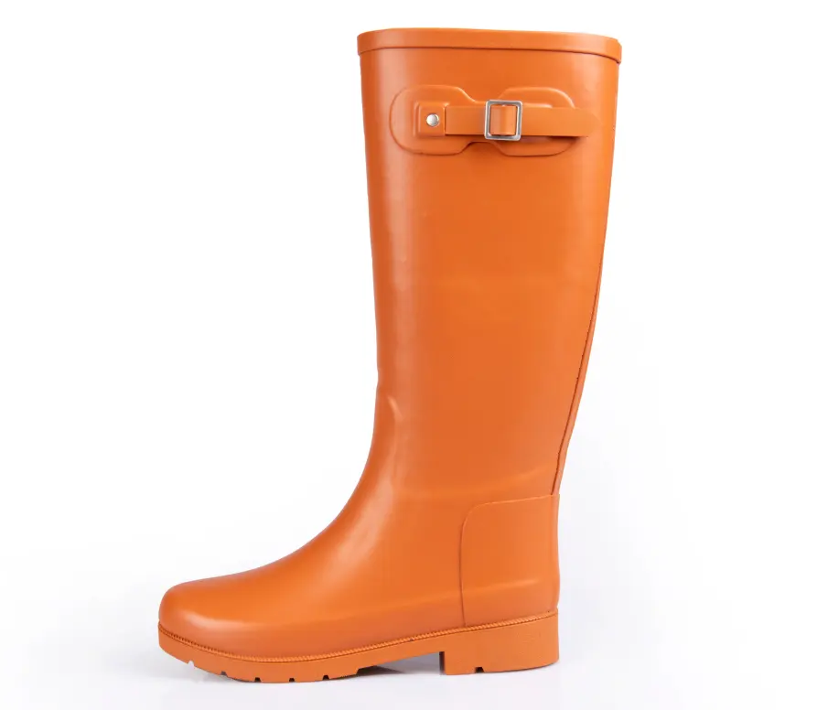Orange high quality rubber shoes wholesale waterproof non-slip ladies outdoor