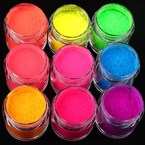 10ml/pot lueur dans le noir brillant brillant ongles flocon sucre paillettes acrylique Nail Art poudre couleur ongles trempage acrylique poudre