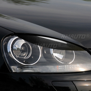1 par de cubiertas de fibra de carbono real para faros delanteros de coche, para Volkswagen GOLF MK5 GTI R 2005 2006 2007, accesorios para coche - Product Image 6