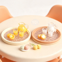 Ensemble miniature de jus et biscuits en résine pour la décoration de table en mini-scène DIY, accessoires pour colle crème