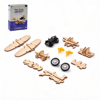 Rompecabezas de madera para niños, juguete educativo para aprendizaje temprano, avión, STEM