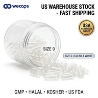 Stock USA - Livraison rapide 2-5 jours - Capsules de gel vides taille 0 - Capsules de gélatine transparentes blanches et capsules végétales HPMC - Direct usine