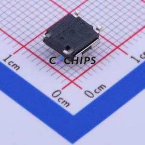 B3FS-1012P Tactile Switch SMD-4P,6x6.3mm Switch Single Pole Single Throw Round Button 1.5N Vertical Mount - Product Image 2