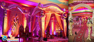 Mandap abierto de estilo indio para boda, Mandap abierto de estilo moderno para ceremonia de boda india - Product Image 6