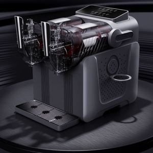 Mini machine à glace pilée et à crème glacée molle 2-en-1, automatique, électrique, 220W, en acier inoxydable, capacité de 1,5 litre, cinq modes prédéfinis, pour la maison - Product Image 1