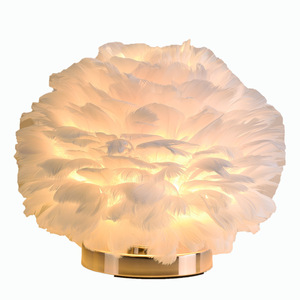 Lámparas <span class=keywords><strong>de</strong></span> Noche LED <span class=keywords><strong>de</strong></span> Estilo Europeo para Hotel y Hogar, Nueva Lámpara <span class=keywords><strong>de</strong></span> Mesa LED Moderna, Lámpara <span class=keywords><strong>de</strong></span> Mesa Táctil con <span class=keywords><strong>Plumas</strong></span> para Restaurantes - Product Image 5