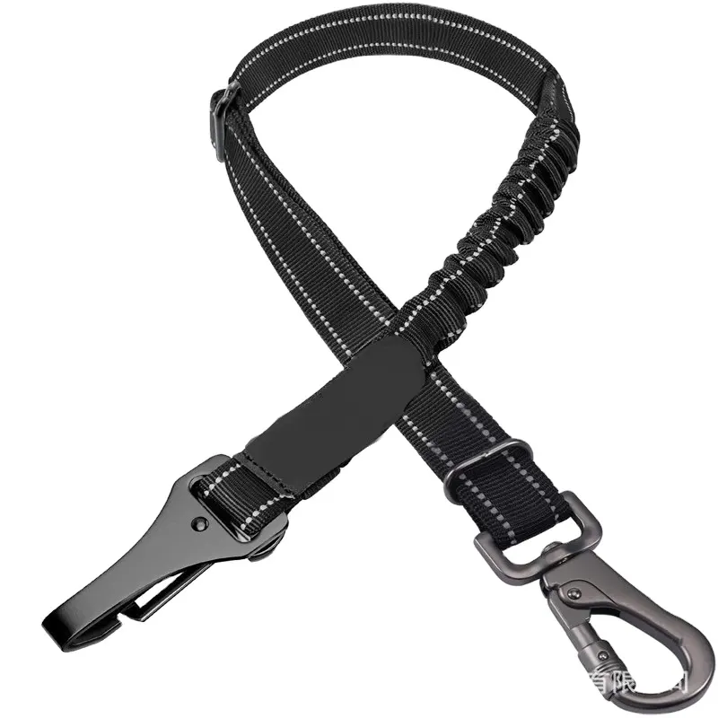 Pet Dog Cat Car Seat Belt Có Thể Điều Chỉnh Hai Mặt Phản Quang Dây Xích Dây Xích Cho Nhỏ Vừa Chó Du Lịch Clip